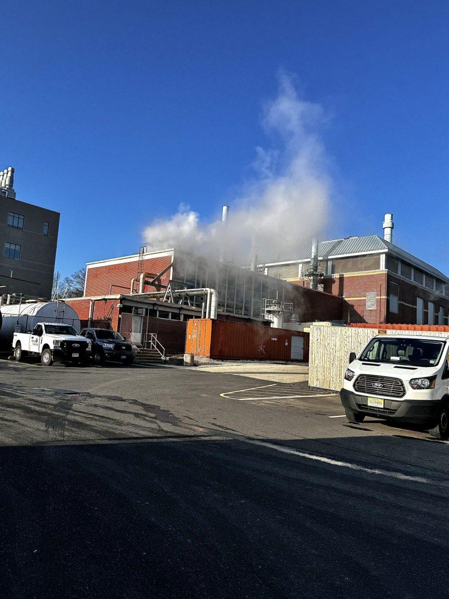 Steam stacks by Hering Heating Plant on Friday Feb. 3. - Contributor / Lauren Picariello