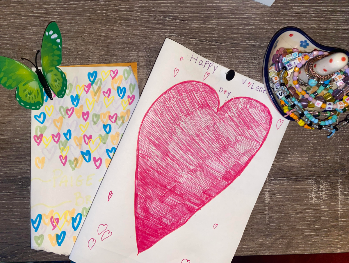 Hand-made Valentine's Britt has saved over the years. - Staff Writer / Paige Britt