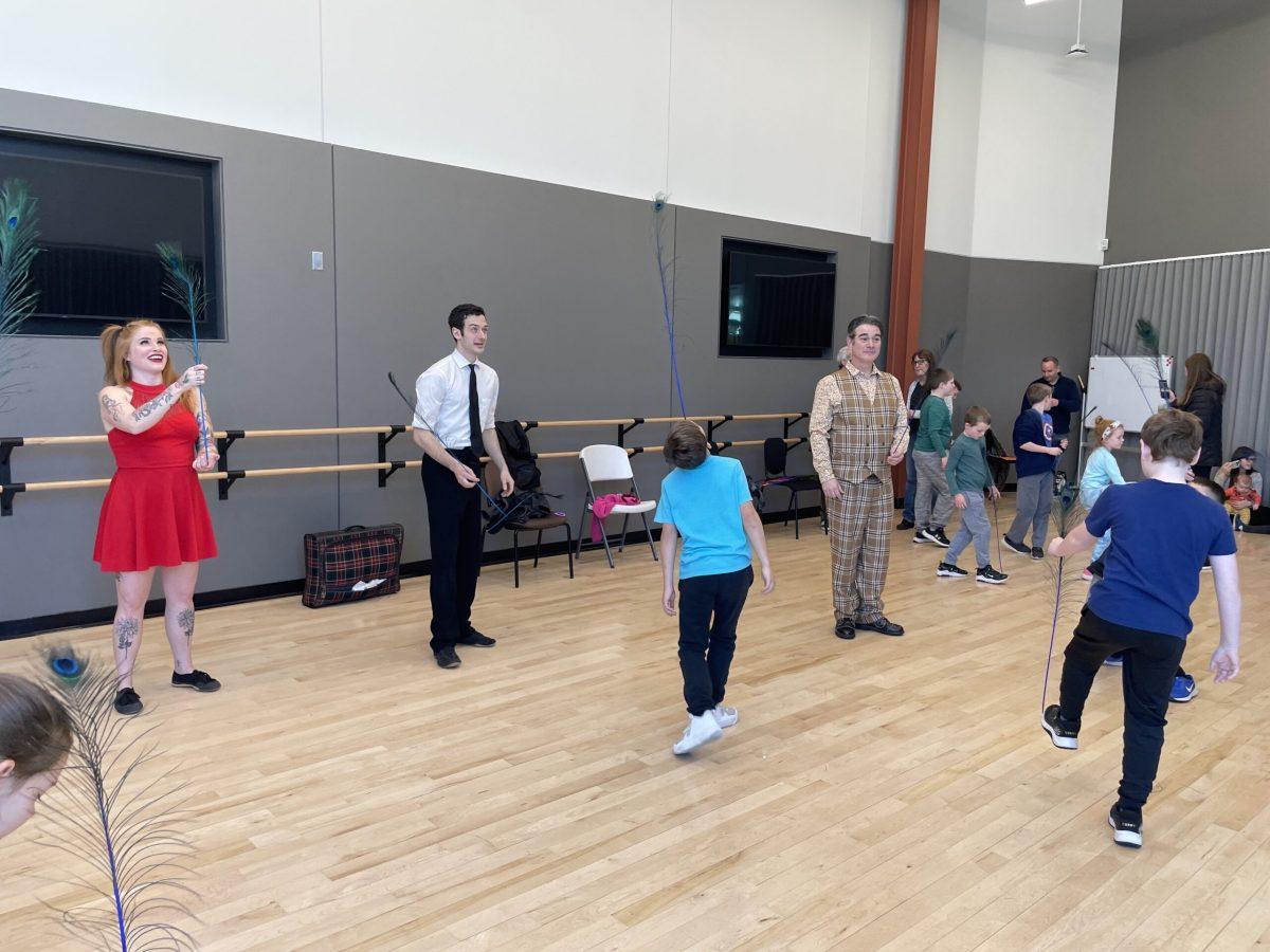 Bindlestiff Family Cirkus performers Aerial Emery, Kyle Briggs, and Keith Nelson host juggling clinic. - Staff Writer / Brendan Cohen