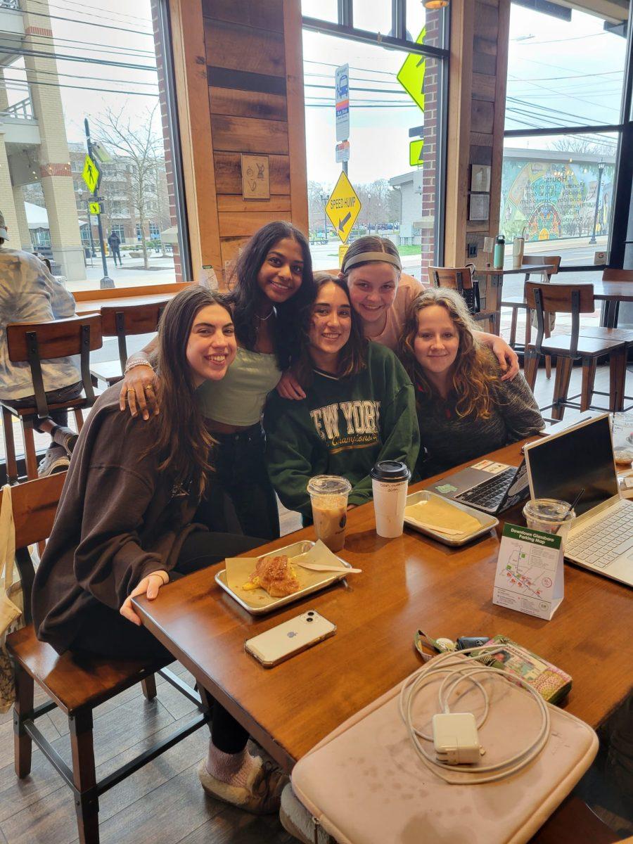 Whit staff meets at High Grounds for a study session. - Photo via Rianna Moses