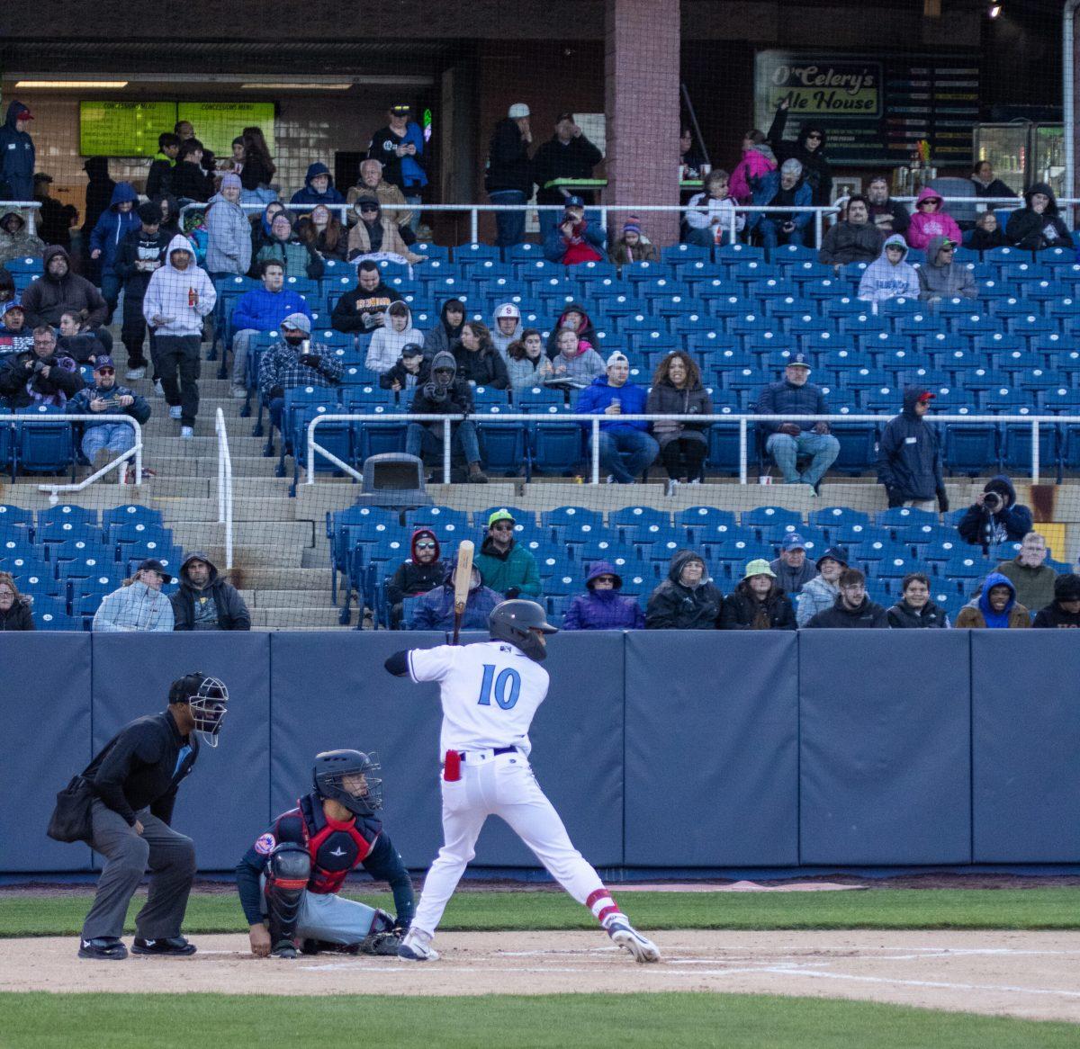 Daylen Lile gets ready to swing. Lile went 2-5 with a RBI and run scored in the season opener. - Friday, April 5, 2024. - Photo via Payton Tuorto