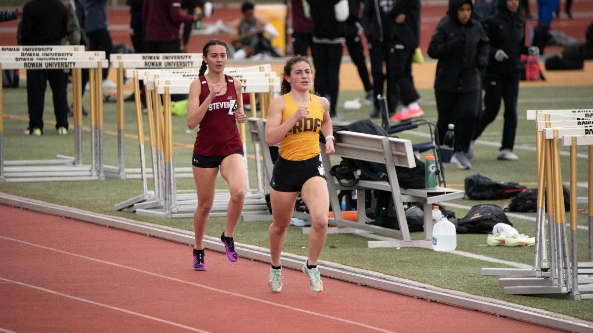 Anna Sasse competes in a race. Sasse recorded the No. 2 NJAC time in the 1500 meter. - Photo via Rowan Athletics