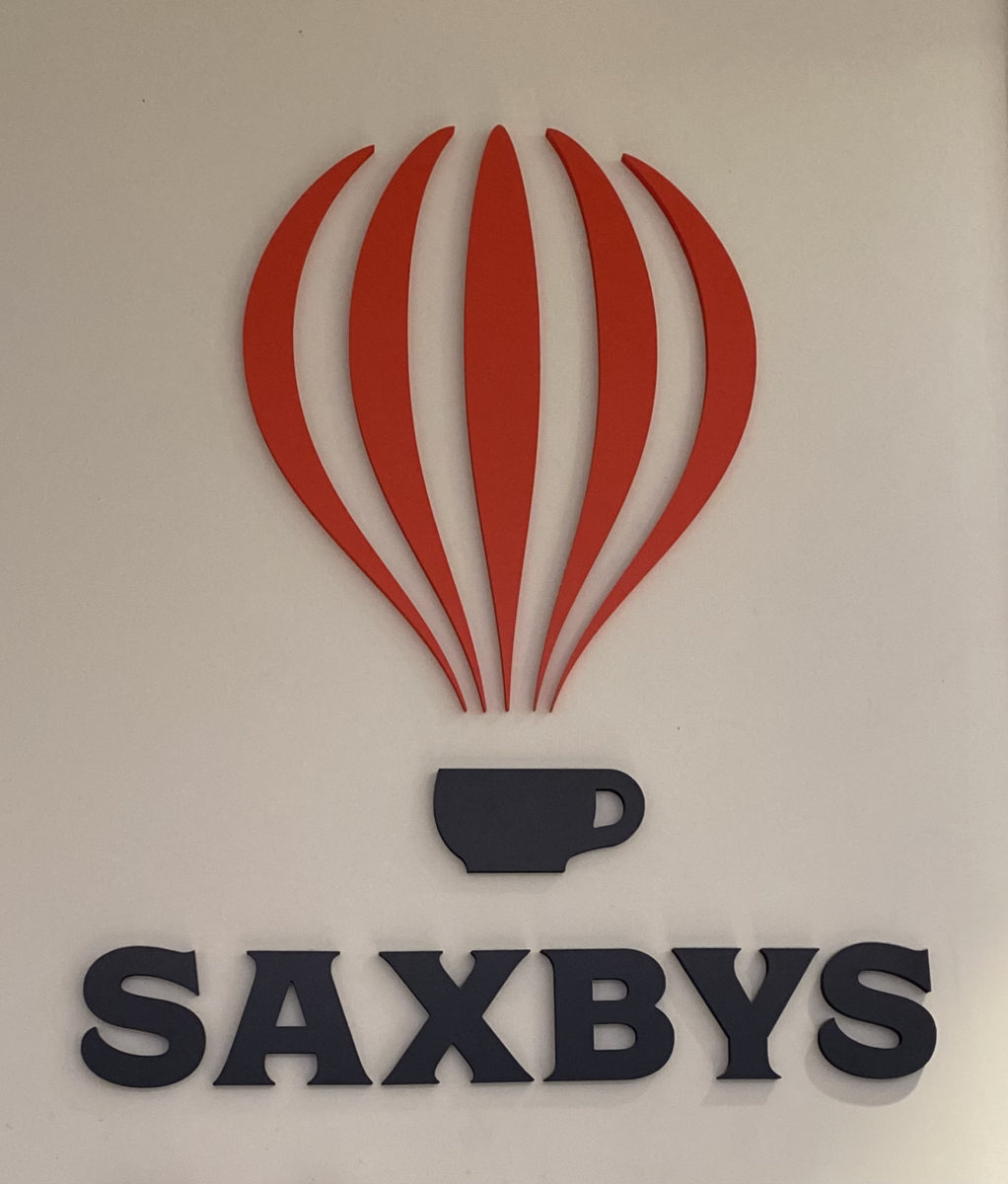 Saxbys sign in the Business Hall cafe. - News Editor / Madison Miller