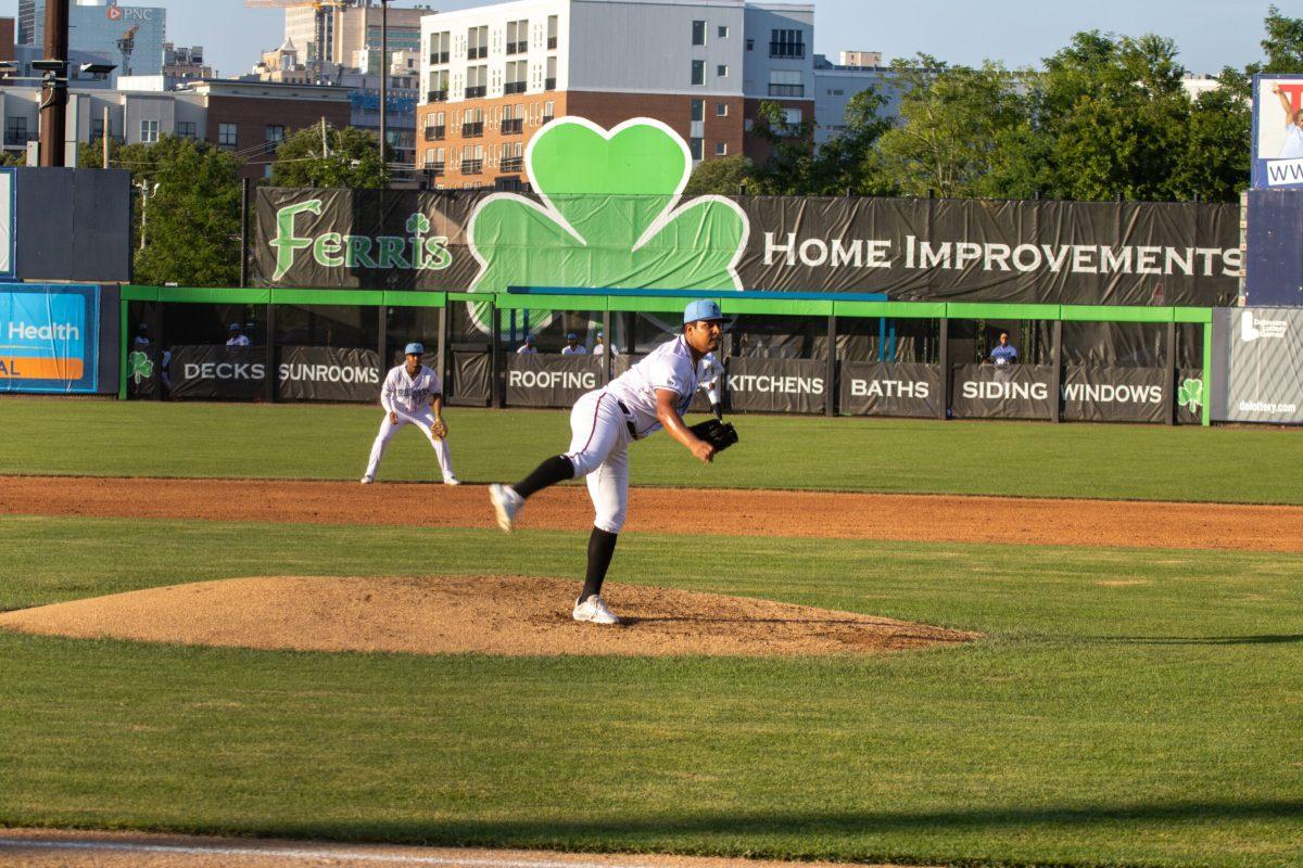 Bryan Caceres finishes his delivery. Caceres picked up his third win of the season on Wednesday. - Thursday, June 20, 2024. / Photo via Payton Tuorto