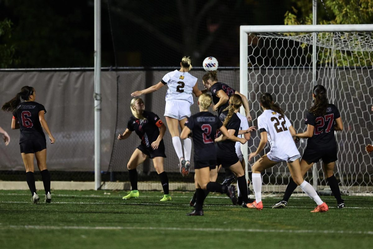 Olivia Giordano scores a goal. Giordano scored twice in the tie against Stevens. - Photo / Chris Taylor