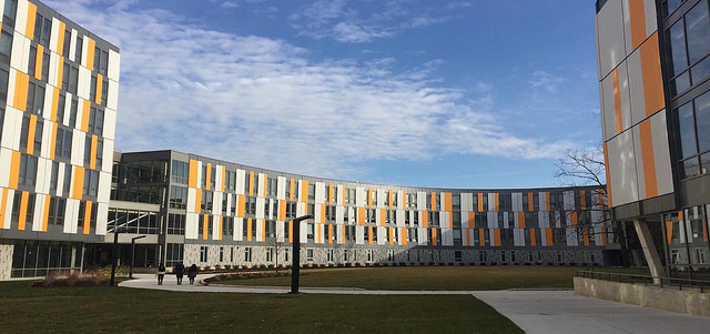 The exterior of Holly Pointe Commons. - Photo via Rowan University