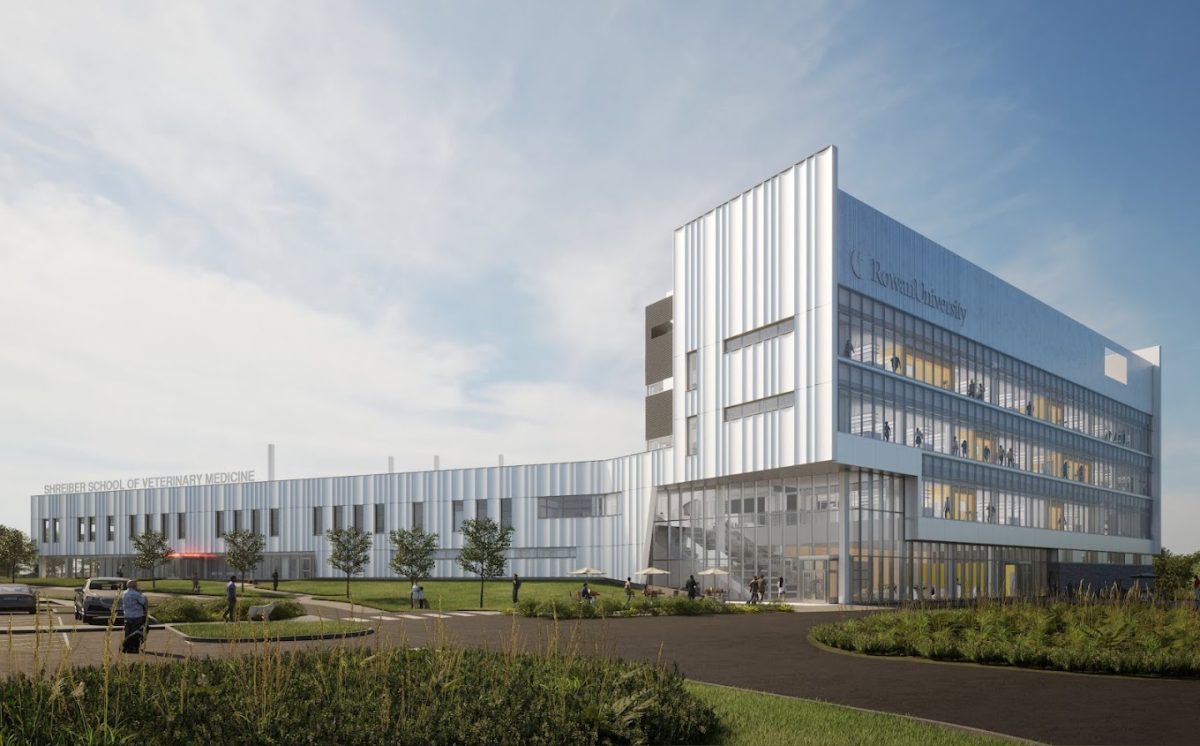 A rendering of the finished Shreiber School of Veterinary Medicine. - Photo via Rowan University