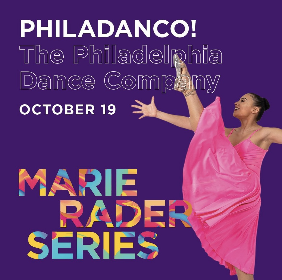 Flyer for "PHILADANCO!" via @performingarts on Instagram