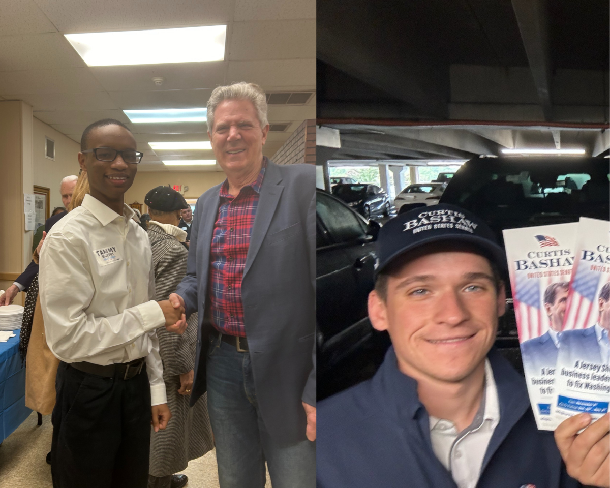 Elijah Jamison (left) and Noah Tighe (right) on the campaign trail for their respective candidates.- Photos via Elijah Jamison and Noah Tighe