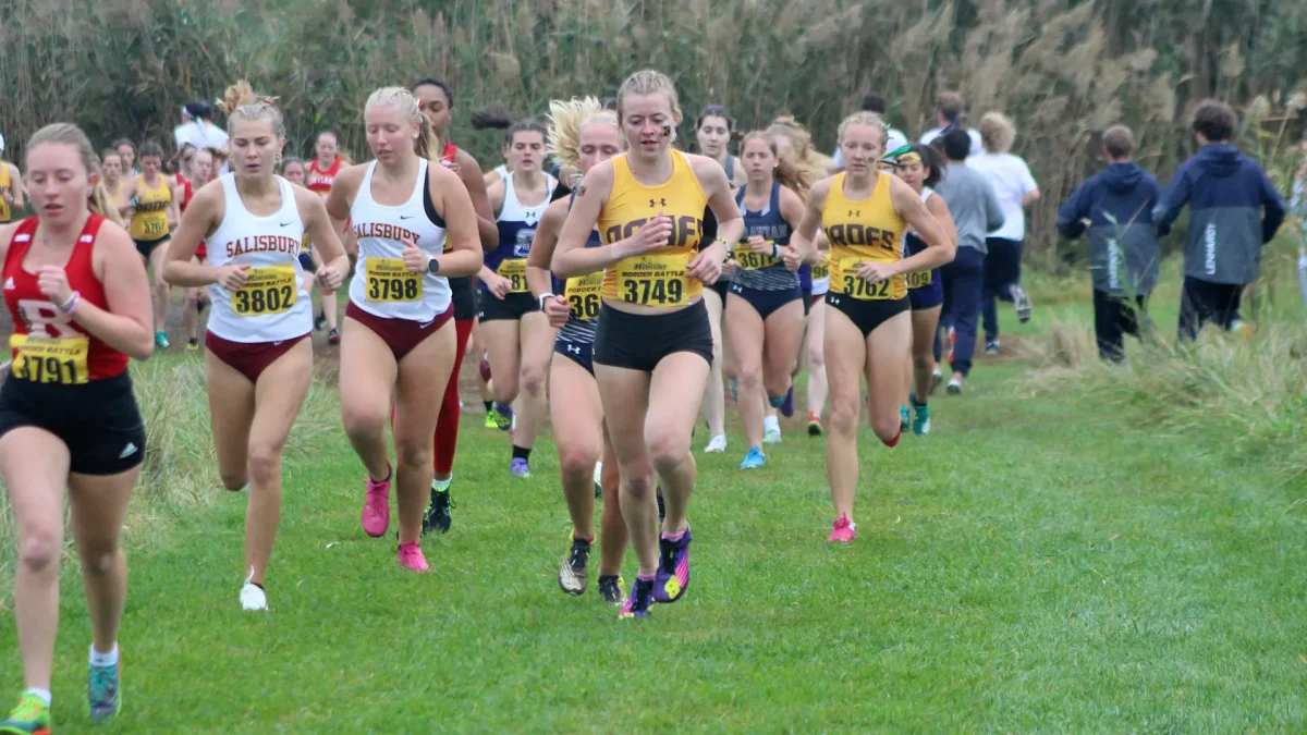 Emily Zanni competes in a race. - Photo via Rowan Athletics