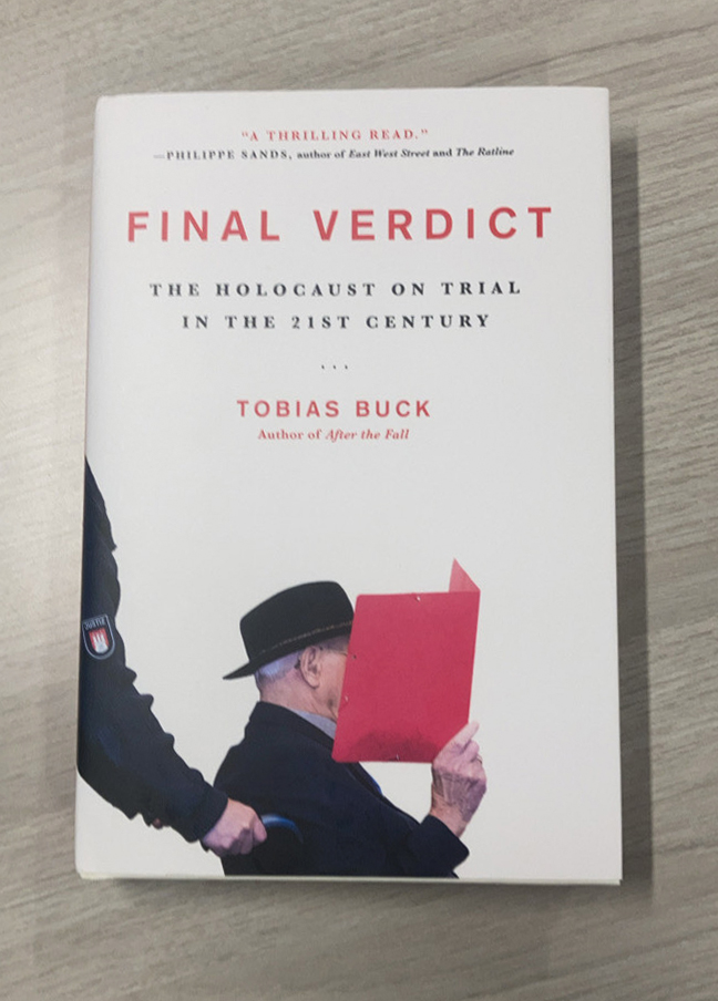 The cover of the book "Final Verdict" by Tobias Buck, which was discussed at the book gathering. - Staff Writer / Dakim Marcel Randolph