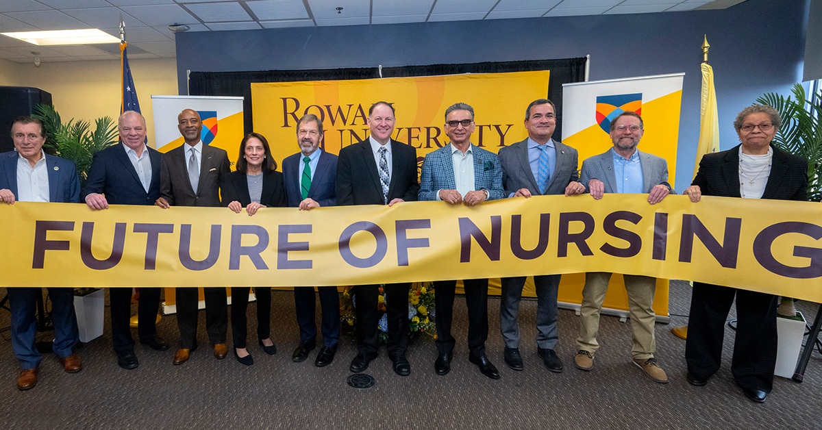 University, Virtual Health, and New Jersey state officials celebrate the future of nursing at Rowan University. - Photo via Rowan Today