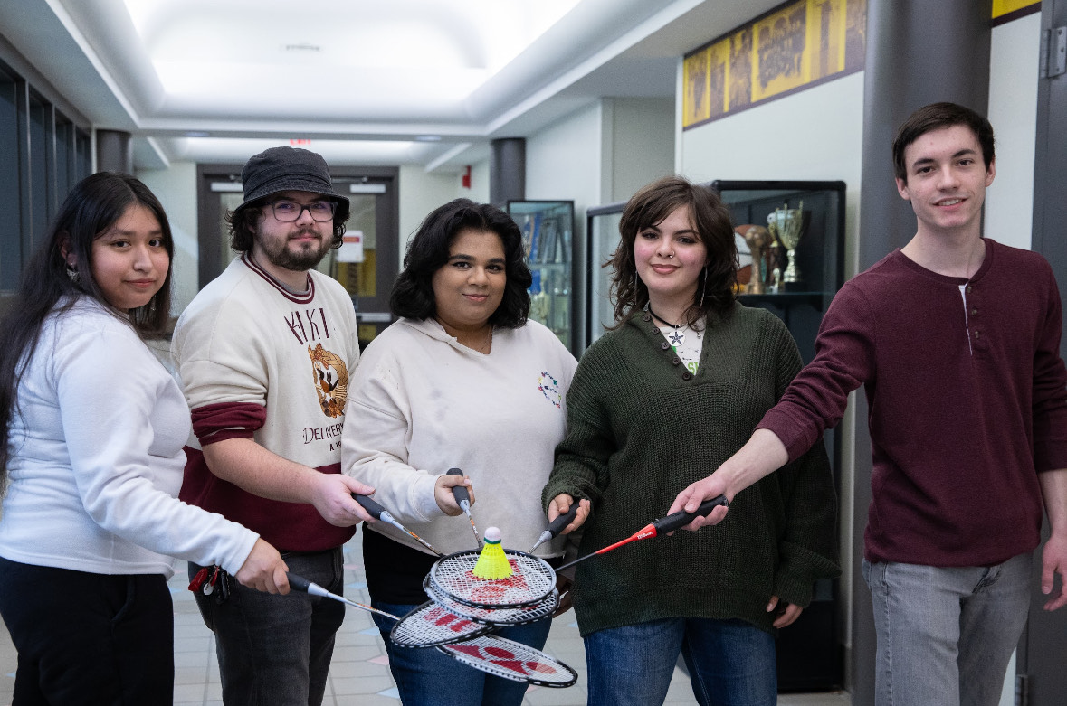 Members of the Rowan Badminton Club. - Photo via Medha Dabral.