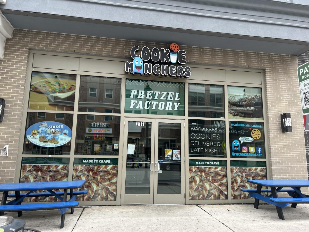 Cookie Munchers now displays a Philly Pretzel Factory sign above its doors in anticipation of their collaboration. - Staff Writer / Christopher Otto