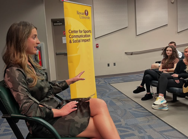 "After all the hard work she put in at the university, this isn’t where she wanted to be. That all changed when she saw an opportunity to work with the Jacksonville Jaguars." - Photo via @rowansportscam on Instagram.