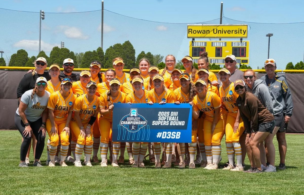 The Rowan softball team celebrates making the Super Regionals. The team has now reached the Super Regionals for the third year in a row. Glassboro, NJ. Sunday, May 18, 2025. - Photo via @rowansoftball on Instagram
