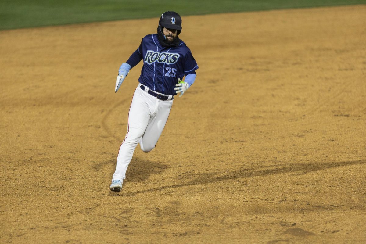 Brandon Pimentel rounds third. Pimentel recorded a hit in the loss. - Saturday, April 12, 2025. Photo via Ryan Griffith