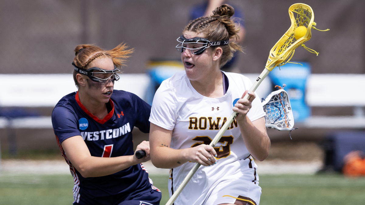 Elaina Corson dodges a Western Connecticut defender. Corson scored a career-high 10 goals versus the Wolves. - Photo via USA Lacrosse