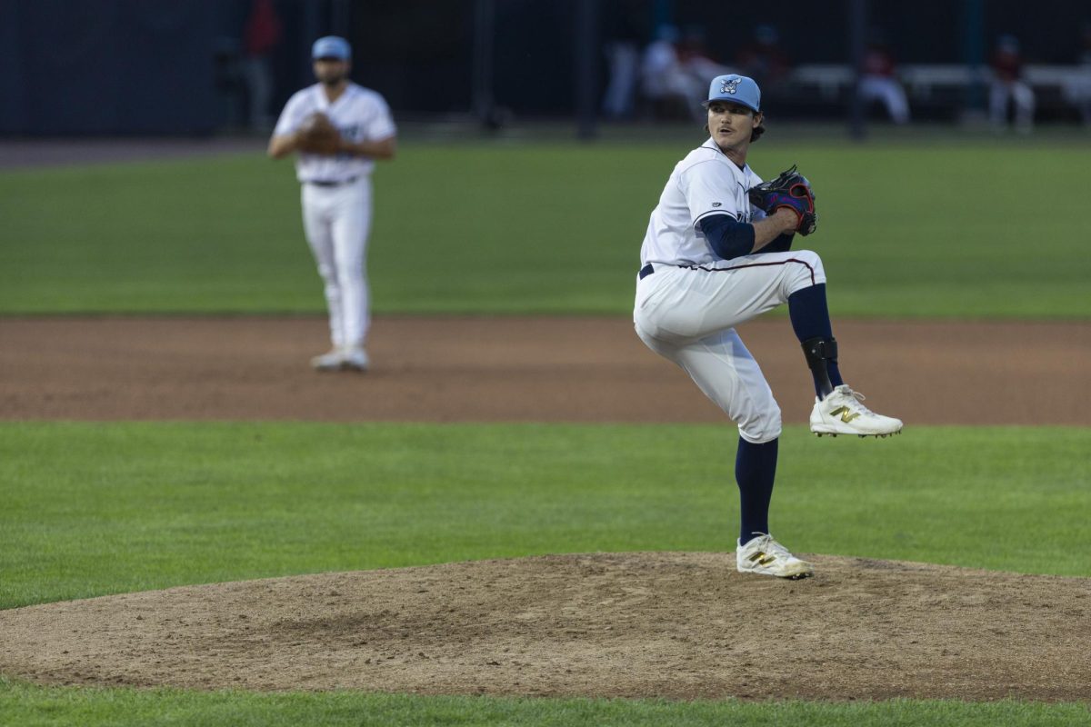 Erik Tolman delivers the pitch. Tolman threw four innings as an opener for the Blue Rocks. - Photo via Ryan Griffith