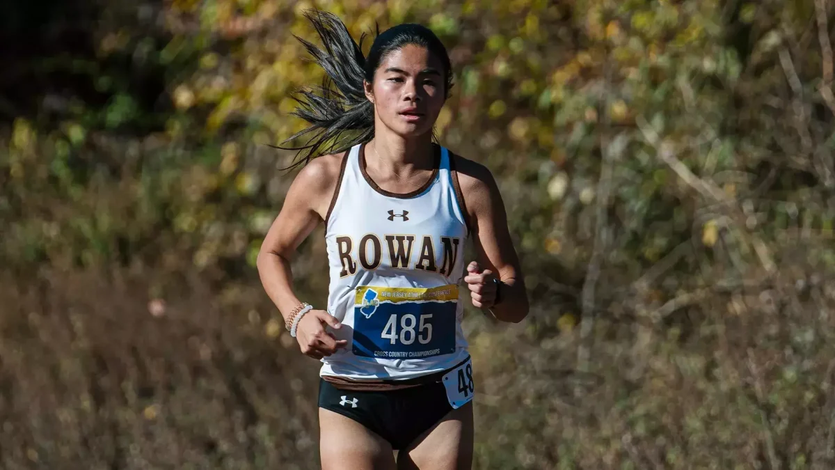 Gabriella Pagano competes in a race. Pagano enters her senior season with Rowan women's cross country in 2025. - Photo via Rowan Athletics