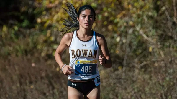Gabriella Pagano competes in a race. Pagano enters her senior season with Rowan women's cross country in 2025. - Photo via Rowan Athletics