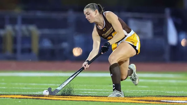 Tess Herman hits the ball. The reigning Defensive Player of the Year New Jersey Athletic Conference (NJAC) will suit up for her senior season in 2025. - Photo via Rowan Athletics