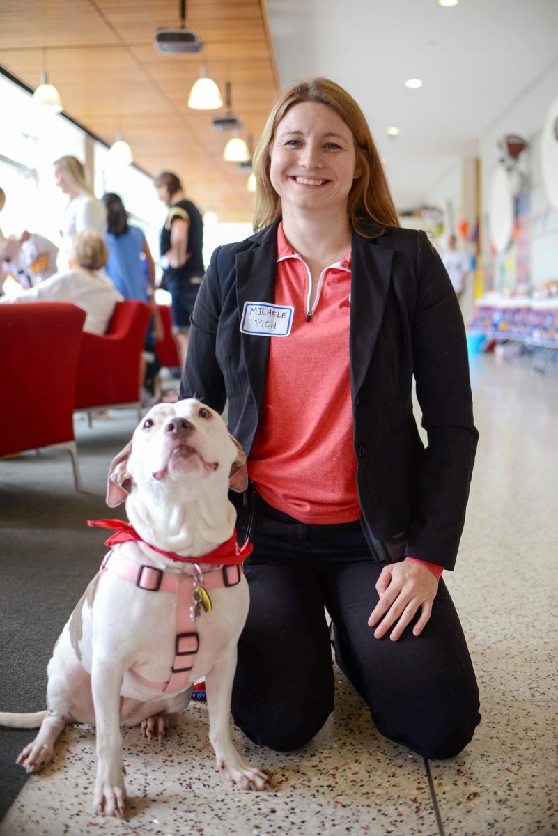 Vivian Peyton with owner Michele Pich (The Shreiber Family Pet Therapy Program) 