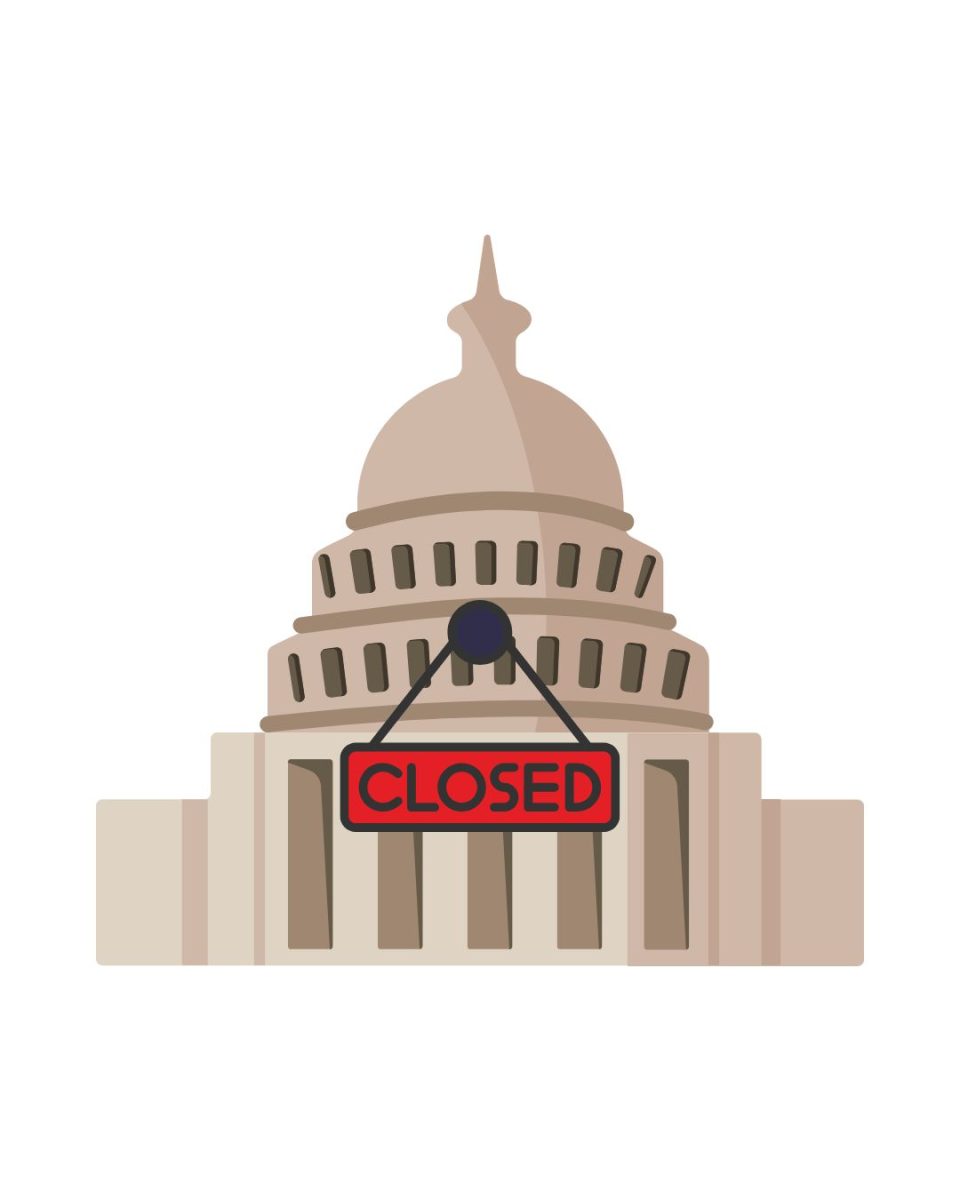 "The shutdown has led to a variety of opinions in both the political landscape and within the public, on college campuses to be more specific." (Graphics Editor / Alexander Cruz)