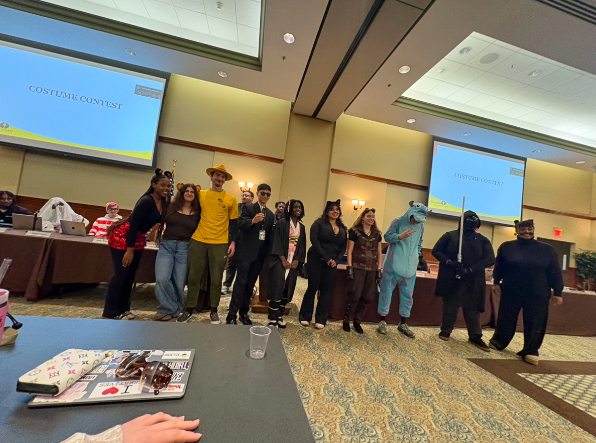 The SGA Senate holds a costume contest during their meeting. Monday, Oct. 20, 2025. Glassboro, NJ. (Arts and Entertainment Editor / Mattie Mac Kay)