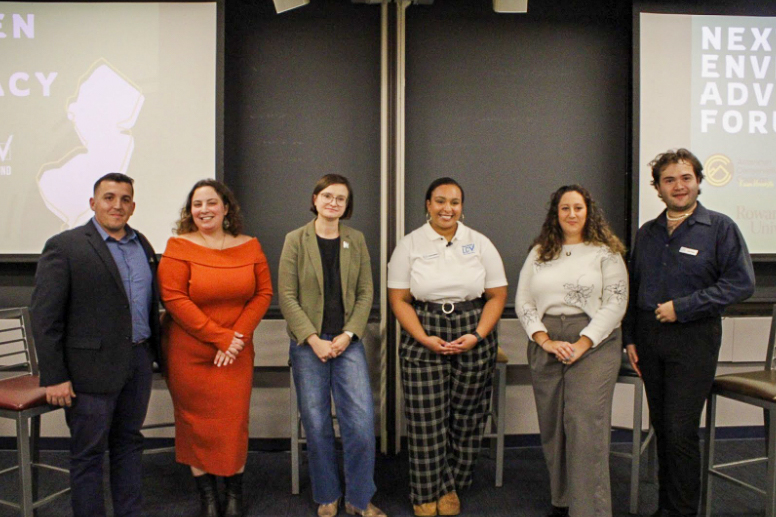 The representatives from the Young Enviro Advocates Panel. Thursday, Oct. 30, 2025. Glassboro, N.J. (Lucien Santoro / Staff Writer)