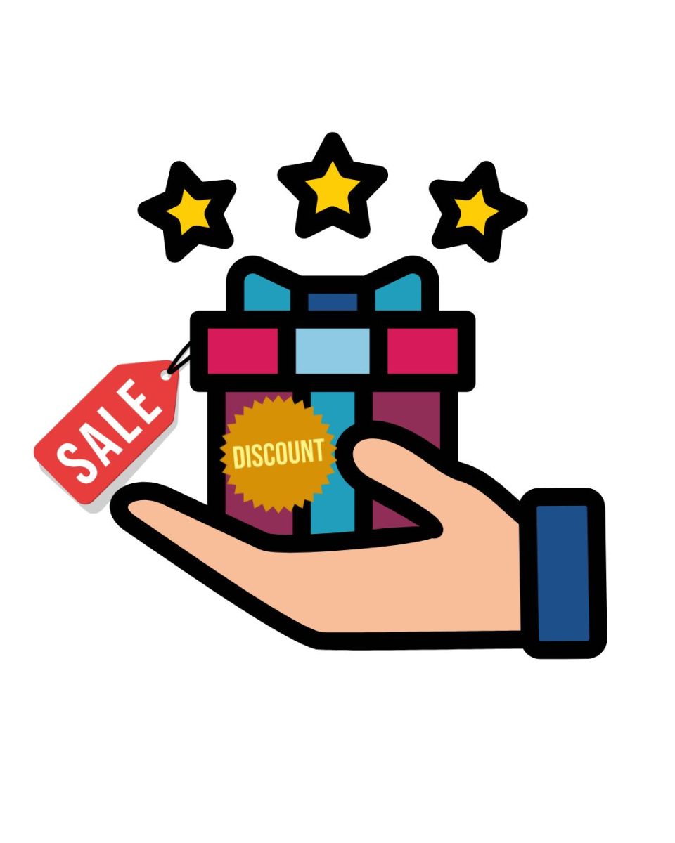 "Some students spend hours hunting for promo codes online, while others discover a world of free perks through the app UNiDAYS and Student Beans." (Graphics Editor / Alexander Cruz)