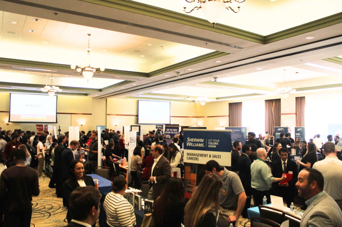 "I encourage all students to attend these events, it’s a great way for students to meet employers interested in hiring students for internships and full time opportunities." (Lucien Santoro / Staff Writer)