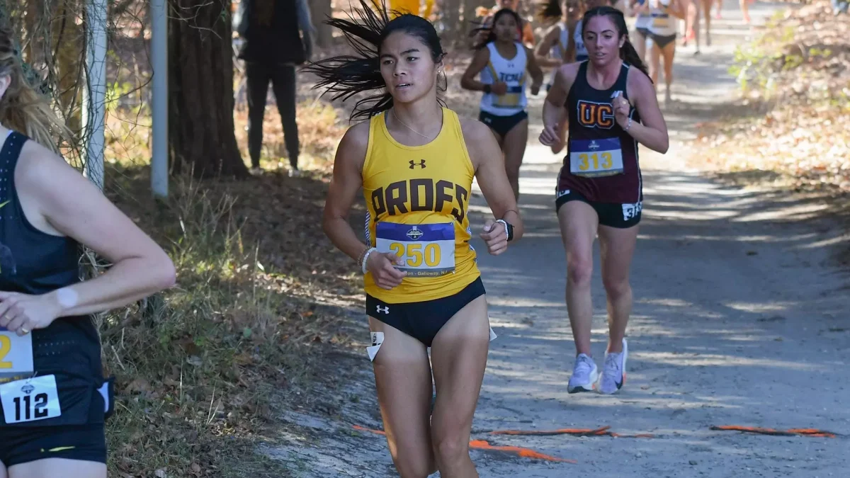 Gabriella Pagano competes in a race. Pagano placed eighth at the Paul Short Run. (Rowan Athletics)
