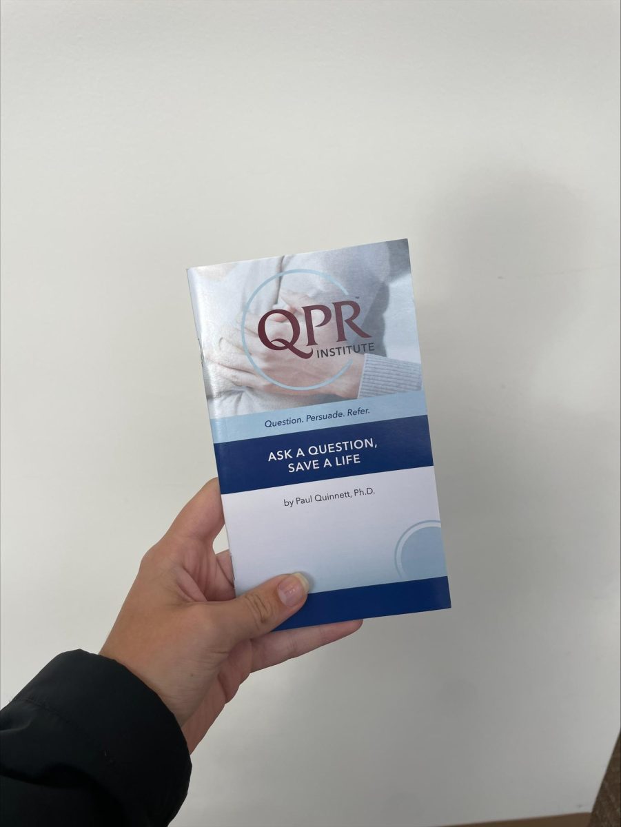 Pamphlet handed out to people following completion of the training. (Staff Writer / Sophia Pasparage).