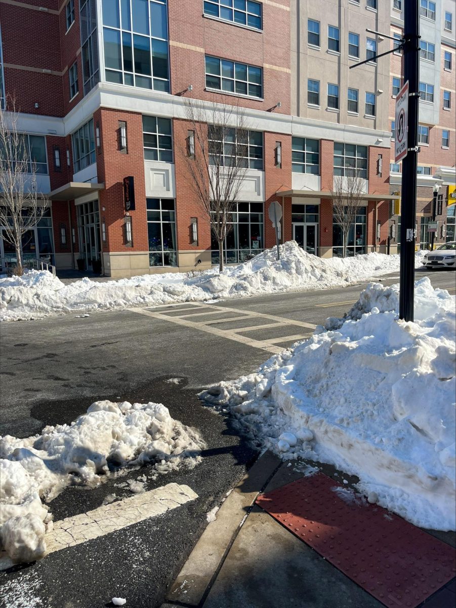 Rowan Boulevard a few days after the first snowstorm of the year. Friday, Jan. 30. Glassboro, N.J. (Contributor / Benjamin Maloney)
