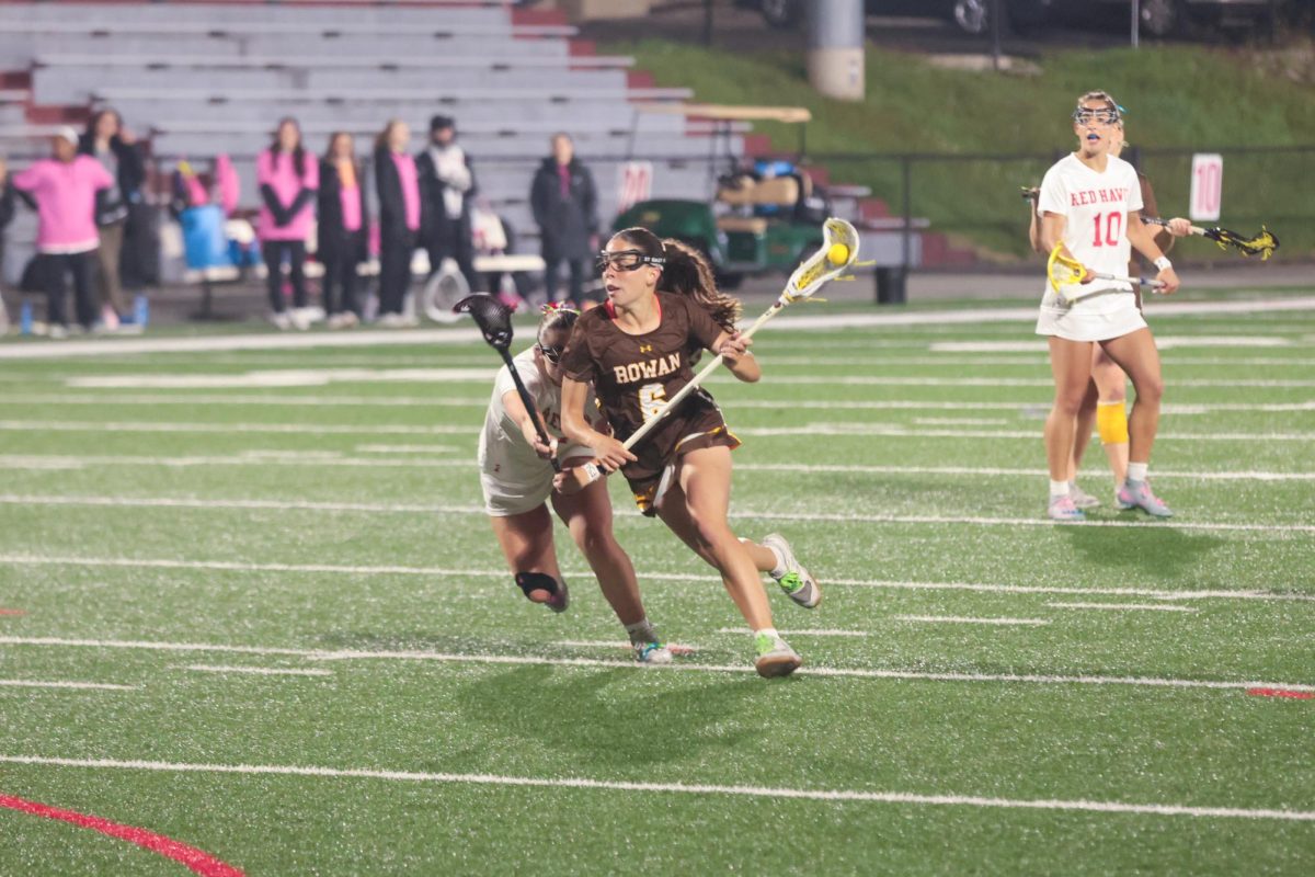 Fiona Lockhart breaks towards the goal against Montclair State. Montclair, N.J. Wednesday, April 22, 2026. (Sports Beat Writer / Luke Brown)
