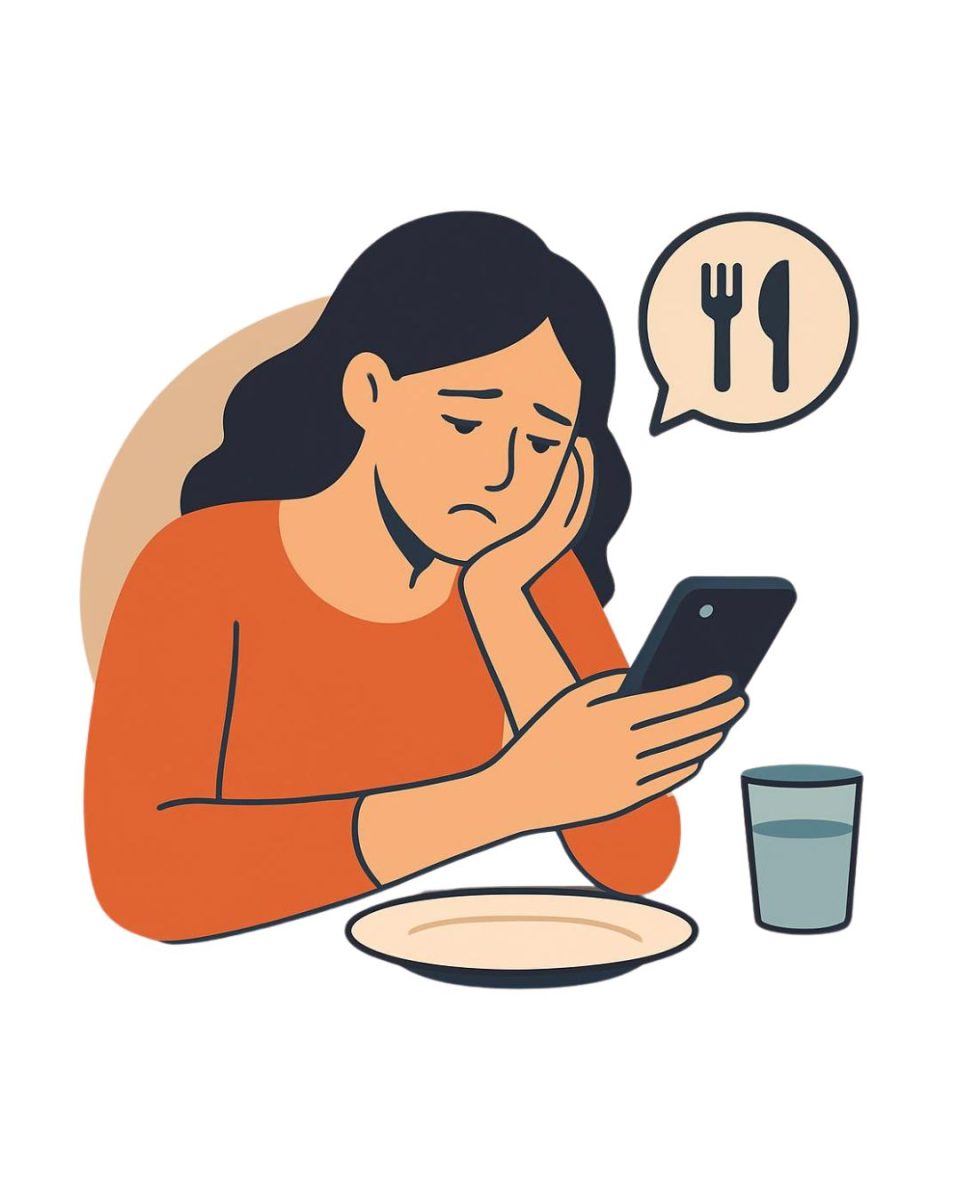 "If Rowan University could come up with a solution, it should be that you can just go up to the counters of each vendor in the student center, swipe your meal card, and leave, not order through an app that may or may not be working." (Graphics Editor / Alexander Cruz)