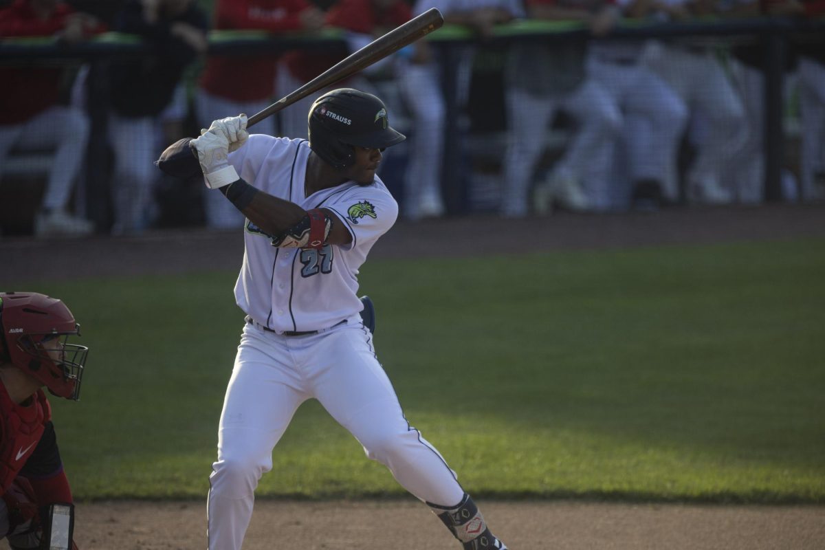Elijah Green up to bat. (Photographer / Ryan Griffith)