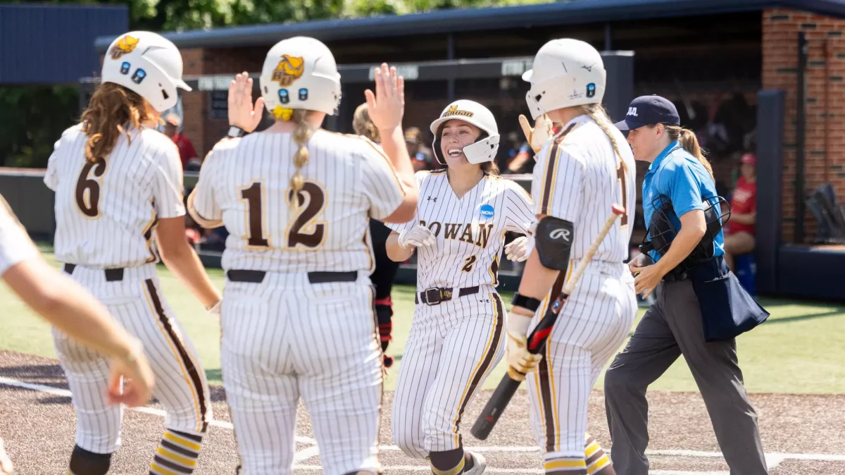 Mikayla Dansky after her walk-off stolen base. Marshall, Texas. Thursday, May 14, 2026. (East Texas Baptist Marketing)