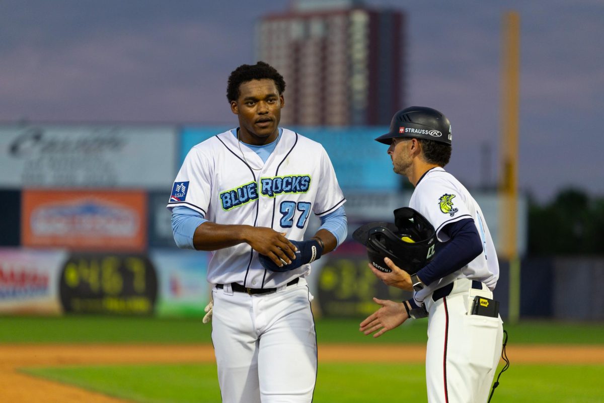 Elijah Green at third base. (Lydia FitzGerald)